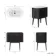 Positano Black Oak Curved Vanity Unit & Matt White Stone Basin 800mm