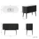 Positano Black Oak Curved Vanity Unit & Matt White Stone Basin 1200mm
