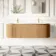 Positano Natural Oak Curved Wall Hung Basin Drawer Vanity 1500mm