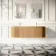 Positano Natural Oak Curved Wall Hung Basin Drawer Vanity 1500mm