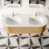 Positano Natural Oak Curved Wall Hung Basin Drawer Vanity 1500mm