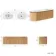Positano Natural Oak Curved Wall Hung Basin Drawer Vanity 1500mm