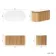 Positano Natural Oak Curved Wall Hung Vanity Drawer with Matt White Stone Top 1000mm - Basin Not Included
