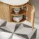 Positano Natural Oak Curved Wall Hung Vanity Drawer with Matt White Stone Top 1200mm - Basin Not Included