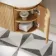 Positano Natural Oak Curved Wall Hung Vanity Drawer with Matt White Stone Top 1500mm - Basin Not Included