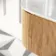 Positano Natural Oak Curved Wall Hung Vanity Drawer with Carrara Marble Top 1500mm - Basin Not Included