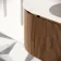 Positano Natural Walnut Curved Wall Hung Basin Drawer Vanity 1500mm