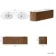 Positano Natural Walnut Curved Wall Hung Basin Drawer Vanity 1500mm