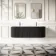 Positano Black Oak Curved Wall Hung Basin Drawer Vanity 1500mm