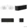 Positano Black Oak Curved Wall Hung Basin Drawer Vanity 1500mm