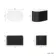 Positano Black Oak Curved Wall Hung Vanity Drawer with Matt White Stone Top 800mm - Basin Not Included