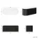 Positano Black Oak Curved Wall Hung Vanity Drawer with Matt White Stone Top 1200mm - Basin Not Included