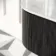 Positano Black Oak Curved Wall Hung Vanity Drawer with Carrara Marble Top 1500mm - Basin Not Included