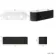Positano Black Oak Curved Wall Hung Vanity Drawer with Carrara Marble Top 1500mm - Basin Not Included