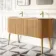 Positano Natural Oak Curved Vanity Unit & Matt White Double Stone Basin 1500mm