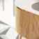 Positano Natural Oak Curved Vanity Unit & Matt White Double Stone Basin 1500mm