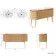 Positano Natural Oak Curved Vanity Unit & Matt White Double Stone Basin 1500mm