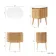 Positano Natural Oak Curved Vanity Unit with Matt White Stone Top 800mm - Basin Not Included