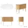 Positano Natural Oak Curved Vanity Unit with Matt White Stone Top 1200mm - Basin Not Included