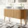 Positano Natural Oak Curved Vanity Unit with Carrara Marble Top 1500mm - Basin Not Included