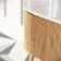 Positano Natural Oak Curved Vanity Unit with Carrara Marble Top 1500mm - Basin Not Included