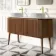 Positano Natural Walnut Curved Vanity Unit with Matt White Stone Top 1500mm - Basin Not Included