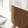 Positano Natural Walnut Curved Vanity Unit with Carrara Marble Top 1500mm - Basin Not Included