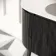 Positano Black Oak Curved Vanity Unit & Matt White Double Stone Basin 1500mm