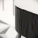Positano Black Oak Curved Vanity Unit with Matt White Stone Top 1200mm - Basin Not Included