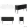 Positano Black Oak Curved Vanity Unit with Matt White Stone Top 1500mm - Basin Not Included