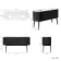 Positano Black Oak Curved Vanity Unit with Carrara Marble Top 1500mm - Basin Not Included