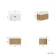Cayman Natural Oak Wall Hung Slimline Basin Drawer Vanity 600mm - Brushed Brass Accents