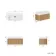 Cayman Natural Oak Wall Hung Slimline Basin Drawer Vanity 800mm - Brushed Brass Accents