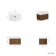 Cayman Natural Walnut Wall Hung Slimline Basin Drawer Vanity 600mm - Brushed Brass Accents