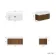Cayman Natural Walnut Wall Hung Slimline Basin Drawer Vanity 800mm - Brushed Brass Accents
