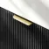 Cayman Black Oak Wall Hung Slimline Basin Drawer Vanity 600mm - Brushed Brass Accents