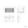 Cayman Black Oak Wall Hung Slimline Basin Drawer Vanity 600mm - Brushed Brass Accents