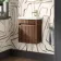 Hawaii Natural Walnut Wall Hung Slimline Basin Vanity 400mm