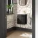 Hawaii Black Oak Wall Hung Slimline Basin Vanity 400mm