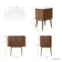 Positano Natural Walnut Curved Vanity Unit with Matt White Stone Top 800mm - Basin Not Included