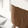 Positano Natural Walnut Curved Vanity Unit with Matt White Stone Top 1000mm - Basin Not Included