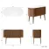 Positano Natural Walnut Curved Vanity Unit with Matt White Stone Top 1200mm - Basin Not Included