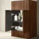 Havana Fluted Black Walnut Basin Vanity 500mm - Black Accents