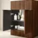Havana Fluted Black Walnut Basin Vanity 600mm - Black Accents