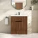 Havana Fluted Black Walnut Basin Vanity 800mm - Black Accents
