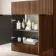 Havana Fluted Black Walnut Cabinet with Marble Top 800mm (Excludes Counter Top Basin) - Black Accents