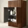 Havana Fluted Black Walnut Combination Vanity Basin and Aruba Toilet 1000mm - Black Accents