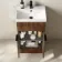 Havana Fluted Black Walnut Combination Vanity Basin and Miami Toilet 1000mm - Black Accents