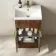 Havana Fluted Black Walnut Basin Vanity 500mm - Brushed Brass Accents