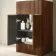 Havana Fluted Black Walnut Basin Vanity 500mm - Brushed Brass Accents